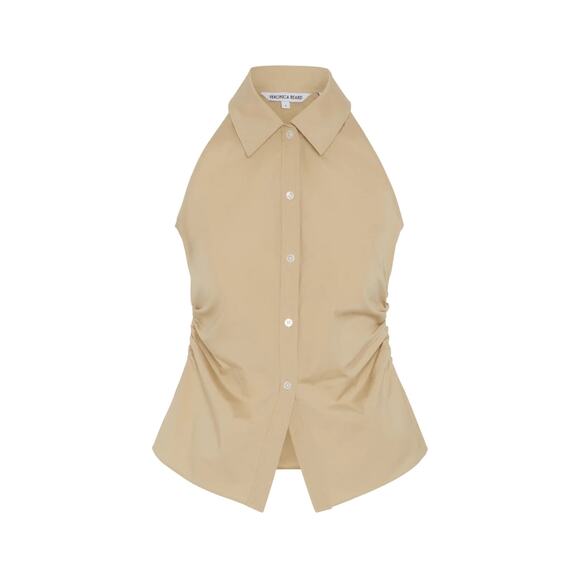 VERONICA BEARD Regina Sleeveless Button-Down Shirt 14 - Picture 5 of 9